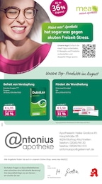 mea - meine apotheke Prospekt für Gladbeck mit 4 Seiten mea - meine apotheke Prospekt für Gladbeck: "Unsere August-Angebote", 4 Seiten, 01.08.2025 - 31.08.2025