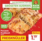 Focaccia Knoblauch von BACK STUBE für 1,19 € bei Netto Marken-Discount im Angebot Focaccia Knoblauch von BACK STUBE im aktuellen Netto Marken-Discount Prospekt