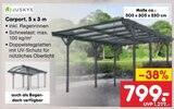 Carport, 5 x 3 m im Angebot bei Netto Marken-Discount in Wolfsburg Carport, 5 x 3 m Angebote von Juskys bei Netto Marken-Discount Wolfsburg für 799,00 €