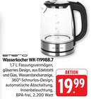 Wasserkocher WK-119988.7 im Angebot bei E center in Kaiserslautern Wasserkocher WK-119988.7 Angebote von Emerio bei E center Kaiserslautern für 19,99 €