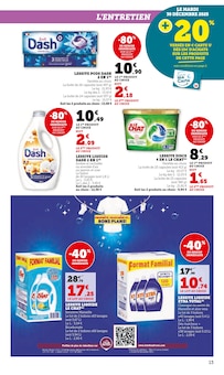 Promotion Lessive dans le prospectus Super U, valable du 16/12/2025 au 11/01/2026 Promo Lessive dans le catalogue Super U du moment à la page 13