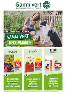 Prospectus Gamm vert à Chauvoncourt, "Gamm Vert Recommande", 8 pages de promos valables du 29/05/2024 au 09/06/2024