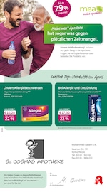mea - meine apotheke Apotheken Prospekt der aktuellen Woche mit 4 Seiten, gültig von 01.04.2026 bis 30.04.2026, in Kaarst und Umgebung Aktueller mea - meine apotheke Apotheken Prospekt in Kaarst und Umgebung, "Unsere April-Angebote" mit 4 Seiten, 01.04.2026 - 30.04.2026