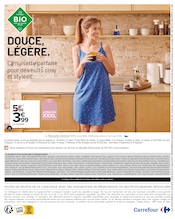 Promos Bio dans le catalogue "Le linge de maison, c'est nous, la vie qui va avec c'est vous." de Carrefour à la page 2