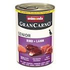Animonda Dog Dose GranCarno Senior Rind & Lamm 400 g Angebote von Animonda bei Zookauf Kaarst für 1,49 €
