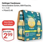 Fassbrause Zitrone Angebote von Oettinger bei GLOBUS Pulheim für 2,99 €