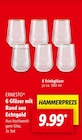 6 Gläser mit Rand aus Echtgold Angebote von Ernesto bei Lidl Freital für 9,99 €