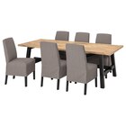 Tisch und 6 Stühle Akazie/Nolhaga grau/beige von SKOGSTA / BERGMUND im aktuellen IKEA Prospekt für 1.178,94 €