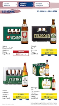 Veltins im aktuellen METRO Prospekt (Dinslaken) Veltins im METRO Prospekt "Wochenangebote + Gewinnspiel" mit 54 Seiten (Dinslaken)