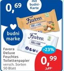 Deluxe Feuchtes Toilettenpapier von Favora im aktuellen budni Prospekt