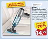 Akku-Handstaubsauger Angebote von cleanmaxx bei combi Cuxhaven für 14,99 €
