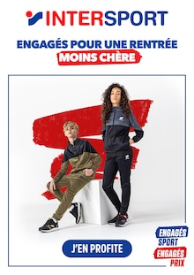 Catalogue Intersport de la semaine "ENGAGÉS POUR UNE RENTRÉE MOINS CHÈRE" avec 1 page, valide du 27/07/2026 au 16/08/2026 pour Saint-Lary-Soulan et alentours Prospectus Intersport de la semaine "ENGAGÉS POUR UNE RENTRÉE MOINS CHÈRE" avec 1 page, valide du 27/07/2026 au 16/08/2026 pour Saint-Lary-Soulan et alentours