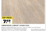 LAMINATBODEN HICKORY SCUOL von COMFORT im aktuellen OBI Prospekt für 7,49 €