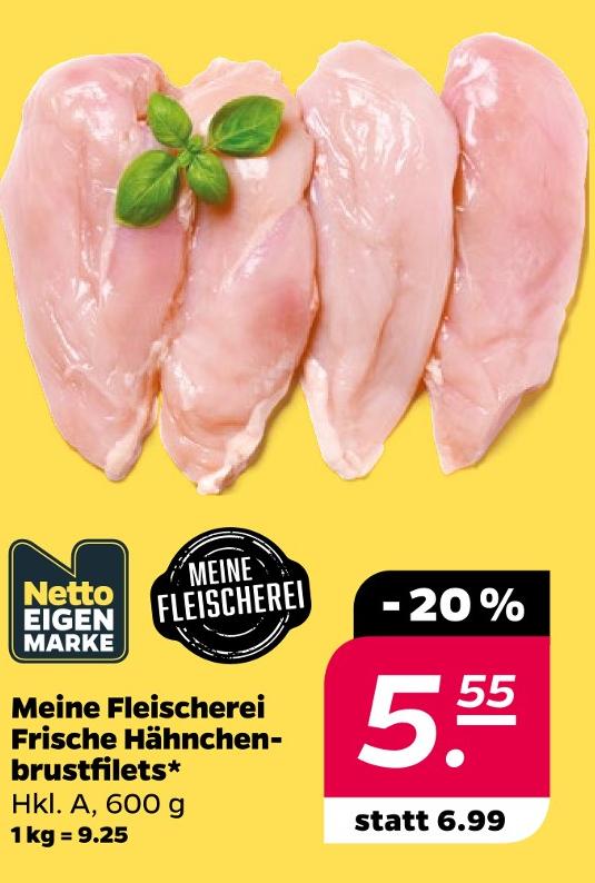 Meine Fleischerei Frische Hähnchen- brustfilets