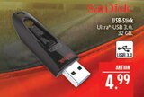 USB-Stick Ultra USB 3.0 im Angebot bei Marktkauf in Plauen USB-Stick Ultra USB 3.0 Angebote von SanDisk bei Marktkauf Plauen für 4,99 €