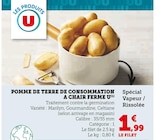 Pomme de terre de consommation à chair ferme - U en promo chez Hyper U Lens à 1,99 €