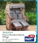 Premium Strandkorb Atlantik, Volllieger im Angebot bei ALDI SÜD in St. Ingbert Premium Strandkorb Atlantik, Volllieger Angebote von WebaVita bei ALDI SÜD St. Ingbert für 1.169,00 €