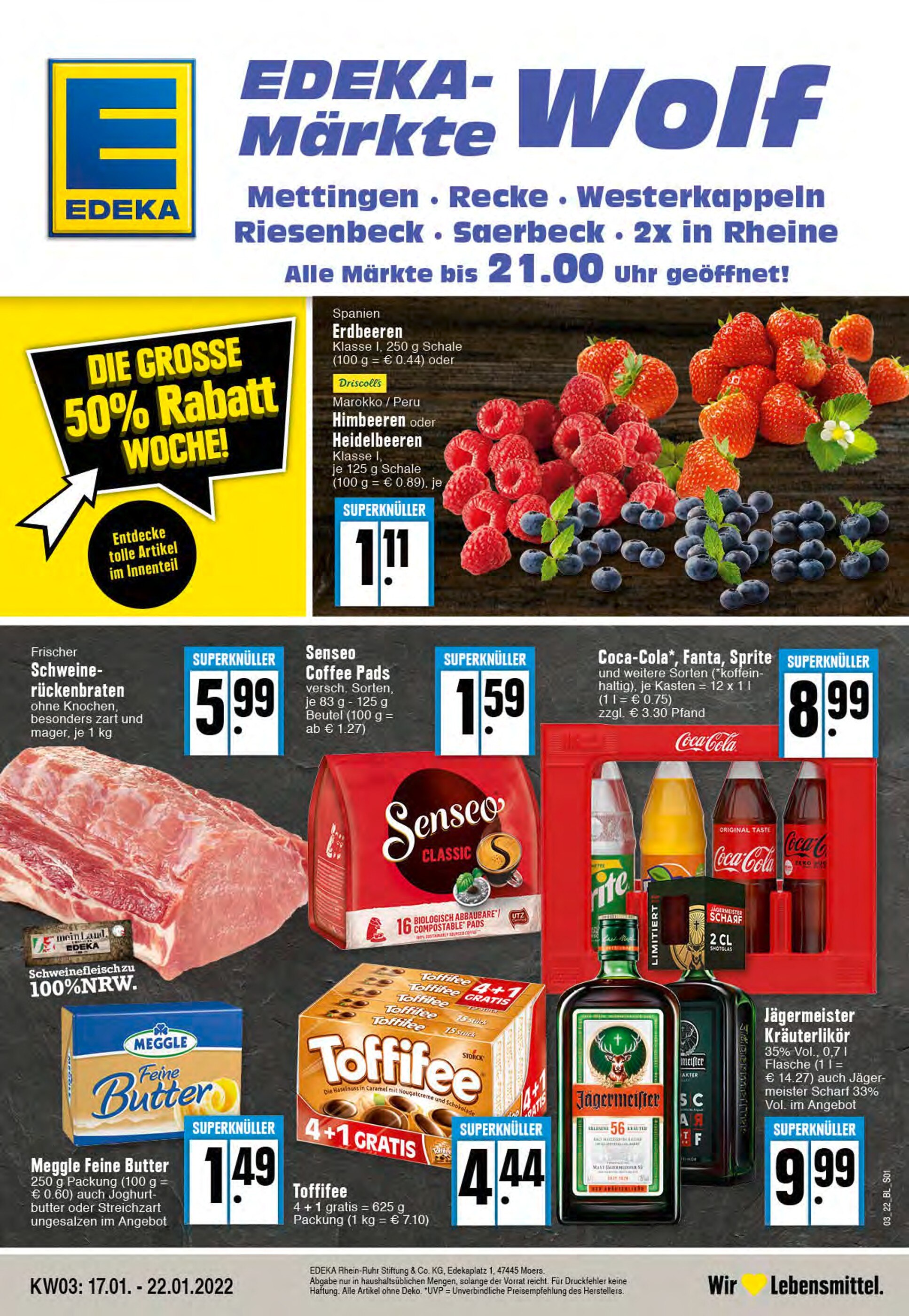 EDEKA Prospekt für Osnabrück mit 24 Seiten EDEKA Prospekt für Osnabrück: "Aktuelle Angebote", 24 Seiten, 17.01.2022 - 22.01.2022