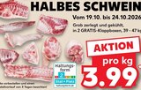 Aktuelle Schweinefleisch Angebote bei Kaufland in Remscheid Aktuelles HALBES SCHWEIN Angebot bei Kaufland in Remscheid ab 3,99 €