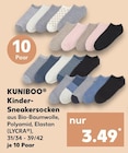 Kinder-Sneakersocken von KUNIBOO für 3,49 € bei Kaufland im Angebot Kinder-Sneakersocken von KUNIBOO im aktuellen Kaufland Prospekt