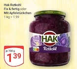 Rotkohl Fix & fertig Angebote von Hak bei GLOBUS Oberhausen für 1,39 €