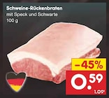Netto Marken-Discount Coswig - Schweine-Rückenbraten Angebot im Prospekt Schweine-Rückenbraten bei Netto Marken-Discount im Coswig Prospekt für 0,59 €