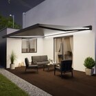 Store banne led motorisé coffre intégral 4 x 3,5 m anthracite à 789,00 € dans le catalogue Brico Dépôt