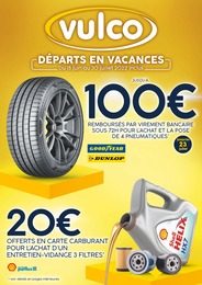 Catalogue Vulco à La Pomponnette, avec 8 pages Prospectus Vulco à La Pomponnette, "Départs en vacances", 8 pages, 15/06/2022 - 30/07/2022