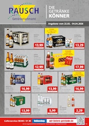 Aktueller Getränkefachmarkt Rausch Prospekt mit Krombacher, "DIE GETRÄNKEKÖNNER", Seite 1