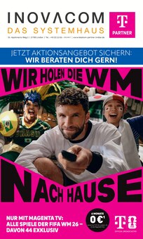 INOVACOM Lindlar Prospekt der aktuellen Woche, gültig von 01.06.2026 bis 30.06.2026 Aktueller INOVACOM Lindlar Prospekt "WIR HOLEN DIE WM NACH HAUSE" mit 12 Seiten
