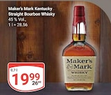 Kentucky Straight Bourbon Whisky Angebote von Maker's Mark bei GLOBUS Erfurt für 19,99 €