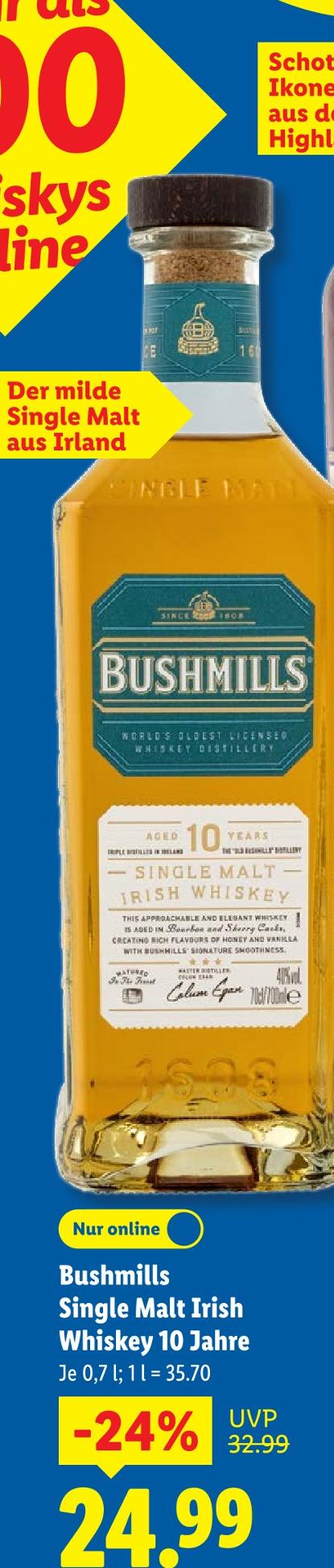 Single Malt Irish Whiskey 10 Jahre
