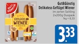 Delikatess Geflügel Wiener von Gut&Günstig im aktuellen EDEKA Prospekt für 3,33 €