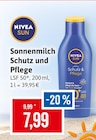 Sonnenmilch Schutz und Pflege Angebote von Nivea bei Kaufhaus Stolz Greifswald für 7,99 €