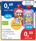 Fruchtpüree von Fruchtbar für 0,69 € bei budni im Angebot Fruchtpüree von Fruchtbar im aktuellen budni Prospekt
