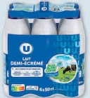 Lait uht demi-écrémé - U - Super U à Montpellier Lait uht demi-écrémé - U en promo chez Super U Montpellier à 3,88 €
