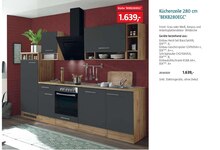 Küchenzeile 280 cm 'BEKB280EGC' bei BAUHAUS in Grevenbroich Küchenzeile 280 cm 'BEKB280EGC' im Angebot bei BAUHAUS Grevenbroich für 1.639,00 €