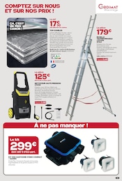 Prix et réduction Nettoyeur Haute-Pression dans le prospectus Gedimat en cours Offre Nettoyeur Haute-Pression dans le catalogue Gedimat du moment à la page 11