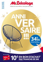 Mr. Bricolage Catalogue "Anniversaire !!!", 18 pages, Les Vanels,  22/03/2023 - 09/04/2023