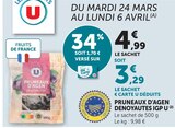 Pruneaux d'Agen dénoyautés IGP - U - Super U à Quimper Pruneaux d'Agen dénoyautés IGP - U en promo chez Super U Quimper à 3,29 €