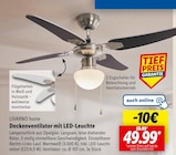 Aktuelle Ventilator Angebote bei Lidl in Ulm Aktuelles Deckenventilator mit LED-Leuchte Angebot bei Lidl in Ulm ab 49,99 €