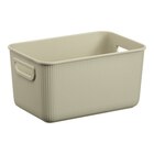 Boîte de rangement petite "Akita" beige en promo chez Carrefour La Rochelle à 5,99 €