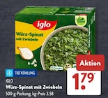 Würz-Spinat mit Zwiebeln im ALDI SÜD Prospekt Würz-Spinat mit Zwiebeln von Iglo im aktuellen ALDI SÜD Prospekt für 1,79 €