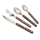 Ménagère 16 pièces manche en bois - CARREFOUR HOME en promo à 19,99 € chez Carrefour Ménagère 16 pièces manche en bois - CARREFOUR HOME dans le catalogue Carrefour