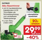 Akku-Rasentrimmer von EASYMAXX für 29,99 € bei Netto Marken-Discount im Angebot Akku-Rasentrimmer von EASYMAXX im aktuellen Netto Marken-Discount Prospekt