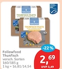 Thunfisch Angebote von Followfood bei budni Norderstedt für 2,69 €