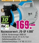 Hauswasserwerk „FQ-GP 4.000“ von for.q im aktuellen Hornbach Prospekt für 169,00 €
