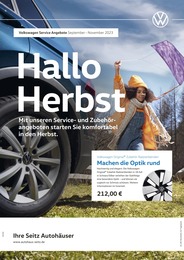 Volkswagen Prospekt "Herbst in Sicht" für Weingarten, 1 Seite, 01.10.2023 - 30.11.2023 Volkswagen Prospekt "Herbst in Sicht" für Weingarten, 1 Seite, 01.10.2023 - 30.11.2023