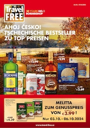 Travel FREE Prospekt für Ebersbach: "AHOJ CESKO! TSCHECHISCHE BESTSELLER ZU TOP PREISEN.", 10 Seiten, 04.10.2024 - 17.10.2024