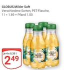 GLOBUS - Milder Saft Angebot im Prospekt Milder Saft bei GLOBUS im Prospekt "" für 2,49 €